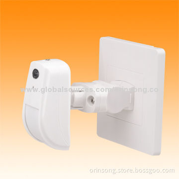 Mini Curtain PIR Detector with 180° Mounting Bracket